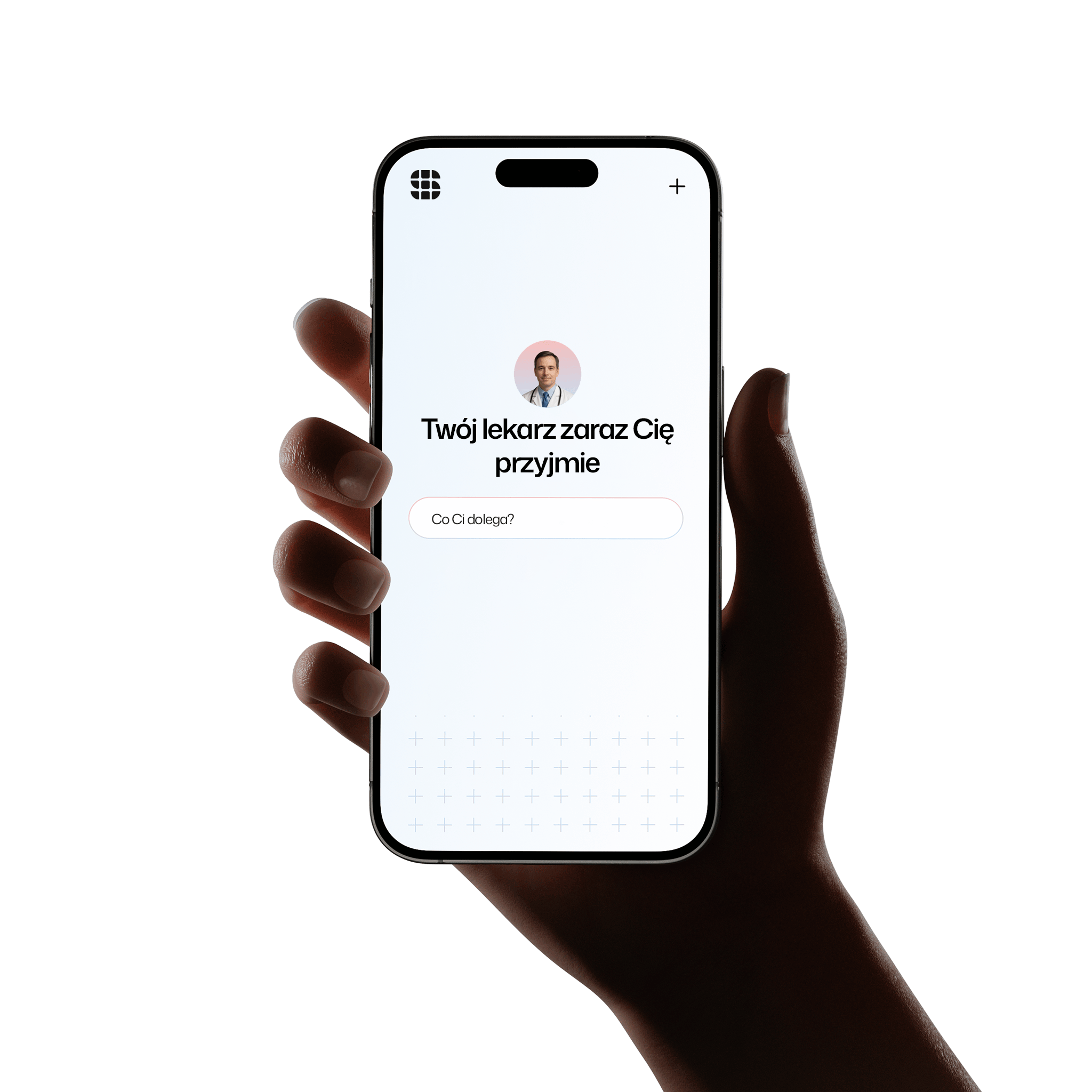 iPhone pokazujący aplikację Sigma Clinic